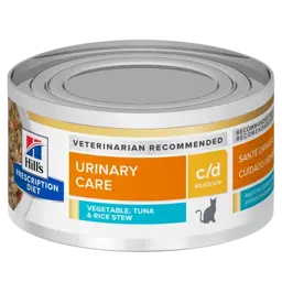 c/d multicare urinary care vegetable, tuna & rice stew