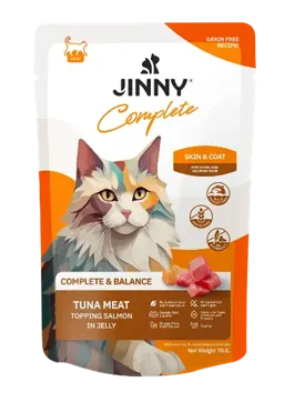 complete skin & coat tuna topping salmon in jelly