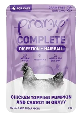 complete digestive+hairball chicken topping pumpkin & carrot in gravy