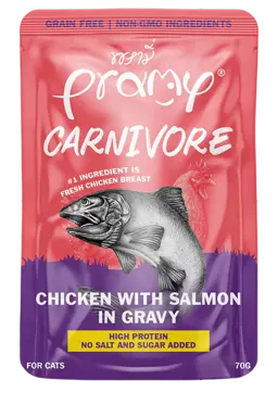 carnivore chicken with salmon in gravy