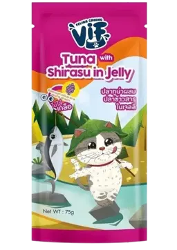 tuna with shirasu in jelly