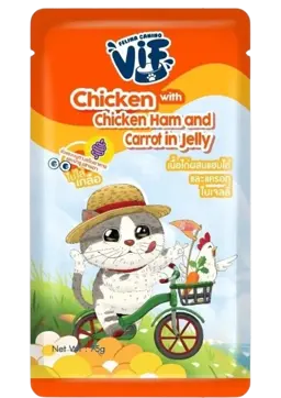 chicken with chicken ham & carrot in jelly