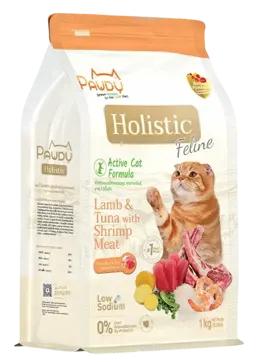 holistic feline active cat formula lamb & tuna with shrimp meat