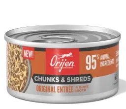 chunks & shreds original entrée in bone broth