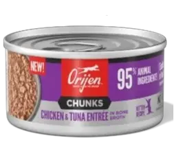 chunks & shreds chicken & tuna in bone broth kitten recipe