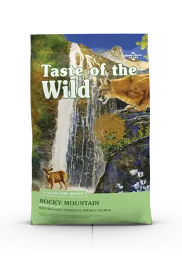 rocky mountain feline recipe with roasted venison & smoked salmon