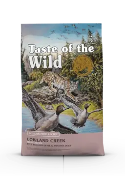 lowland creek feline recipe with roasted quail & roasted duck