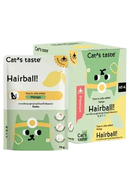 hairball! tuna in jelly added mango