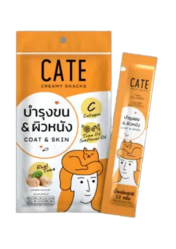 creamy snacks tuna with collagen coat & skin