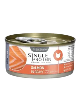 wild caught salmon in gravy