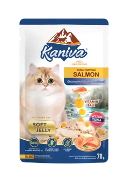 tuna with salmon in soft jelly