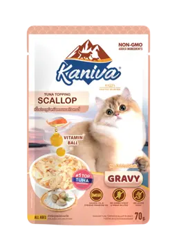 tuna topping scallop in gravy