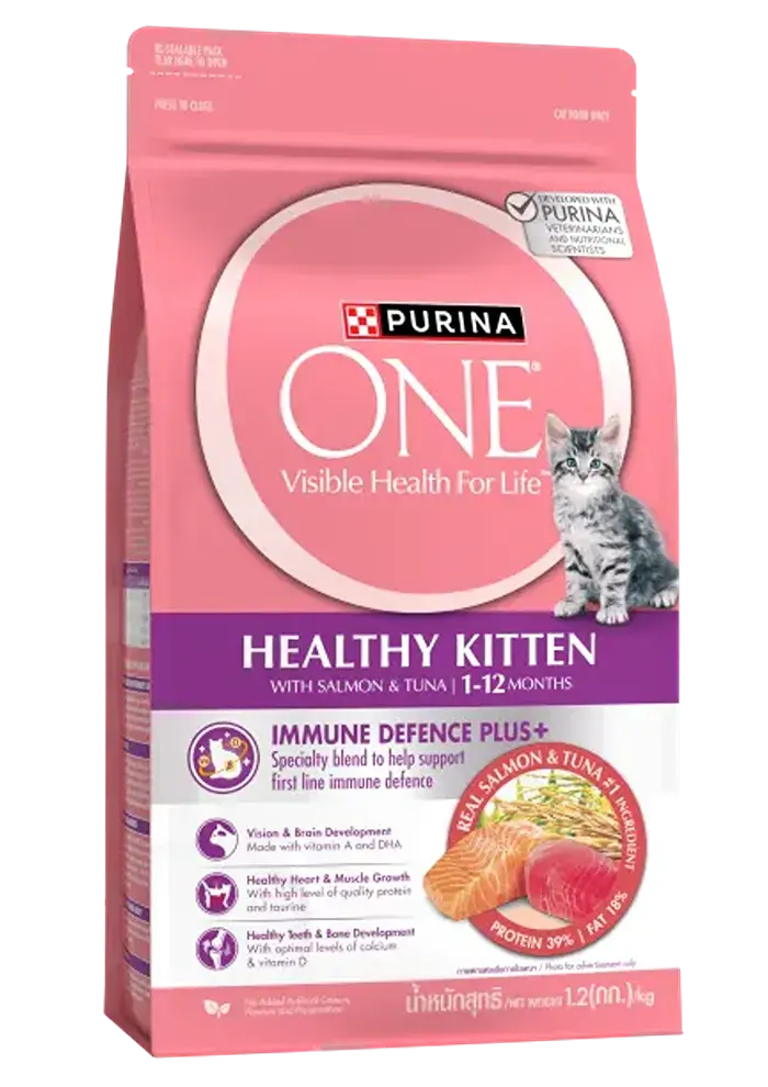 healthy kitten with salmon & tuna