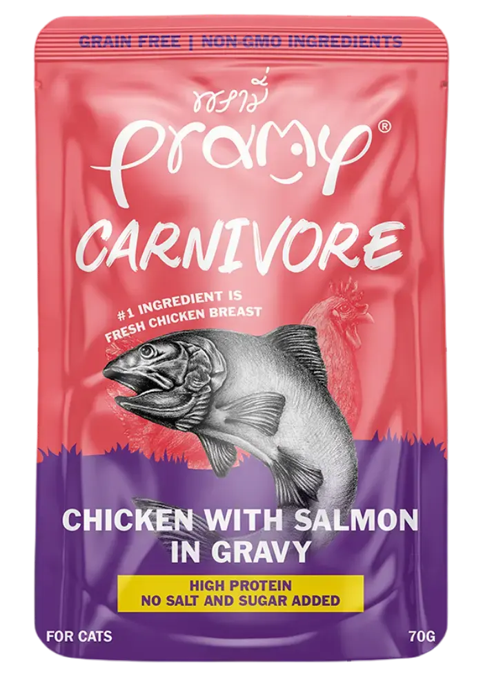 carnivore chicken with salmon in gravy