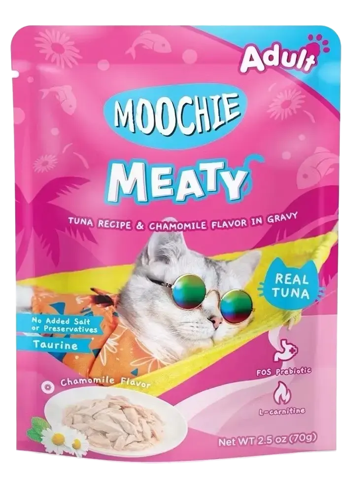meaty tuna recipe & chamomile flavor in gravy