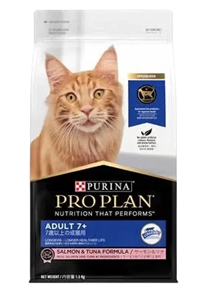 adult 7+ salmon & tuna formula