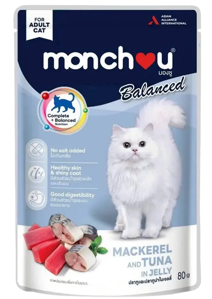 balanced mackerel and tuna in jelly