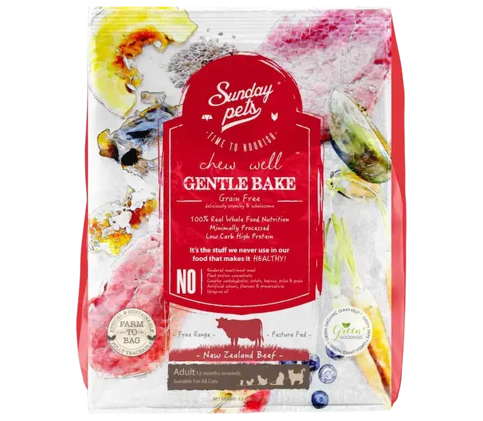 gentle bake free range beef adult cats