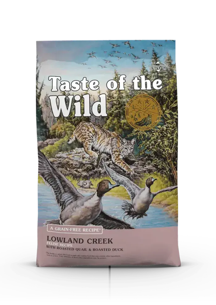 lowland creek feline recipe with roasted quail & roasted duck