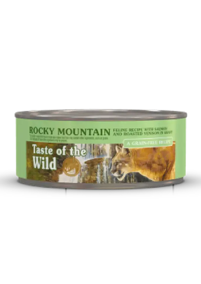 rocky mountain feline formula with salmon & roasted venison in gravy