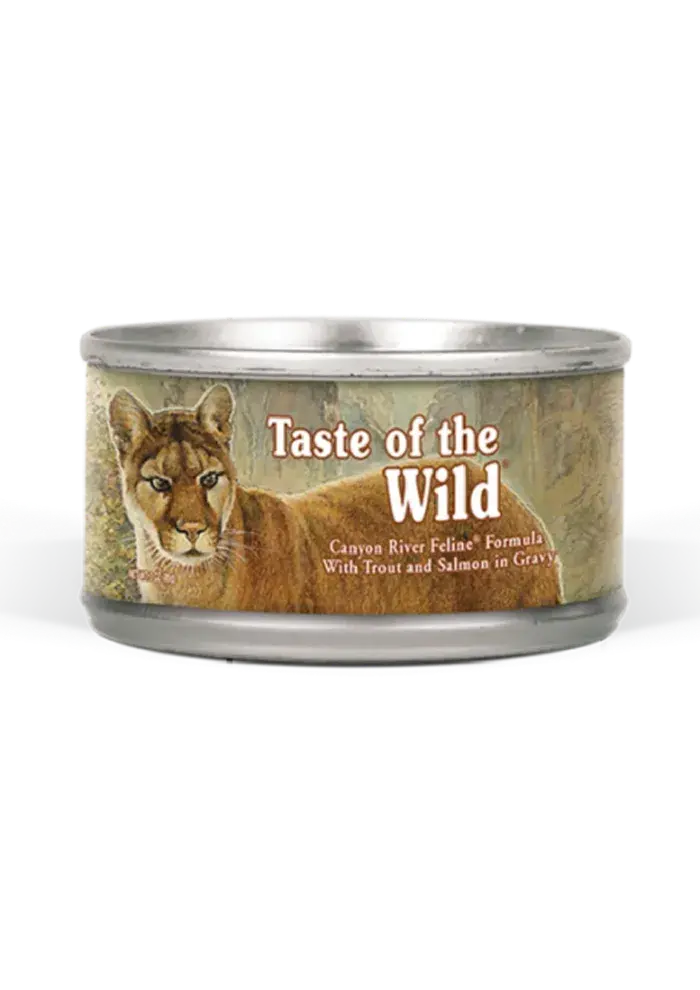 canyon river feline formula with trout & salmon in gravy