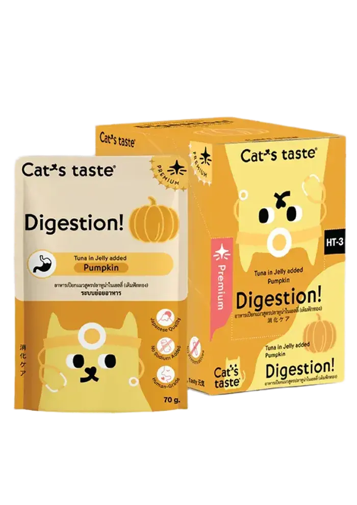 digestion! tuna in jelly added pumpkin