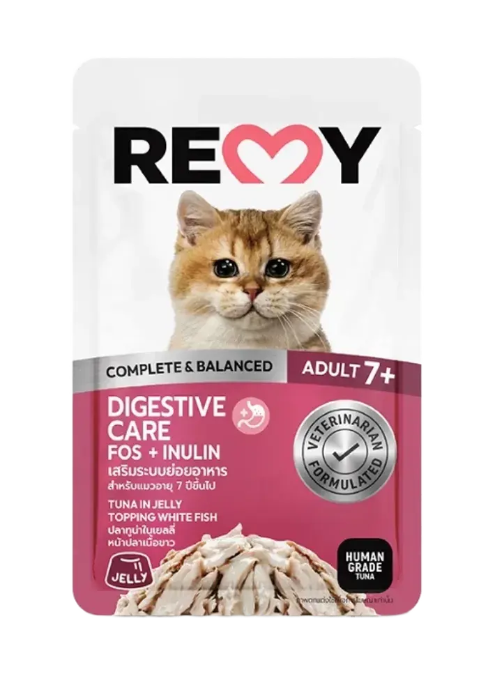 digestive care adult 7+ tuna in jelly topping white fish