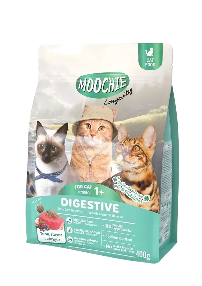 cat kibble longevity digestive tuna